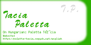 tacia paletta business card